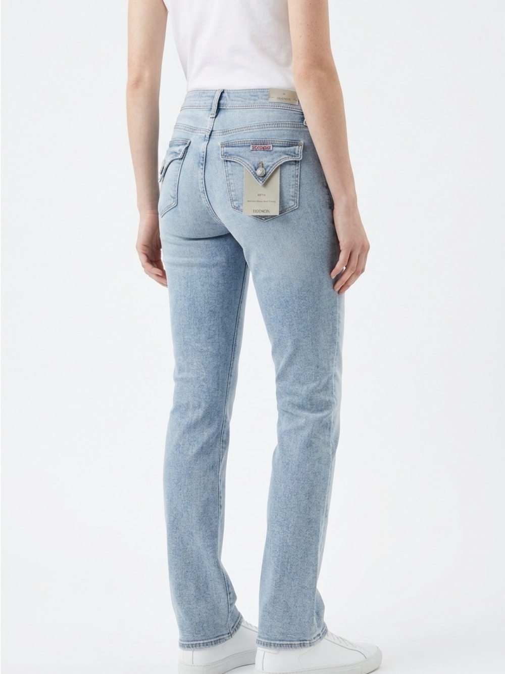Hudson Beth Mid-Rise Baby Boot Petite Jeans Motion Blue Size 34 NWT